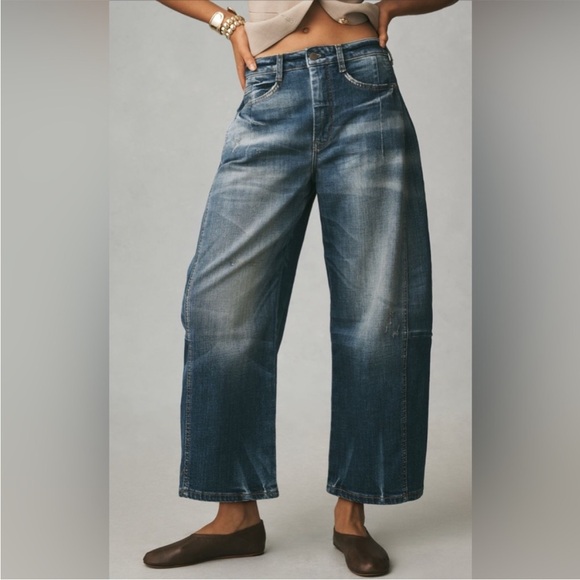 Anthropologie The Kenna Mid-Rise Heritage Barrel Jeans Size 31 NWT - Picture 5 of 16